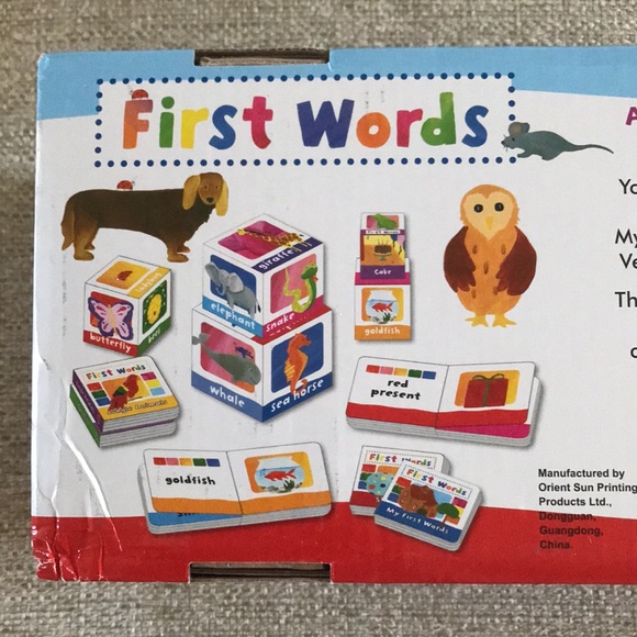 First Words Board Books and Stacking Blocks - Picture 6 of 6
